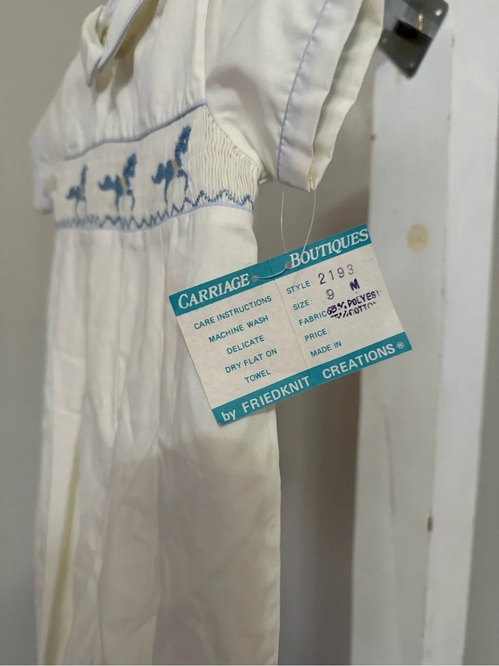 NWT Vintage Carriage Boutiques Smocked Romper